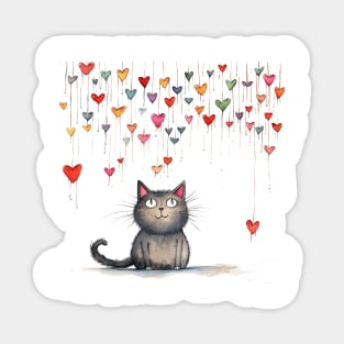 Cat Lover Valentine Sticker